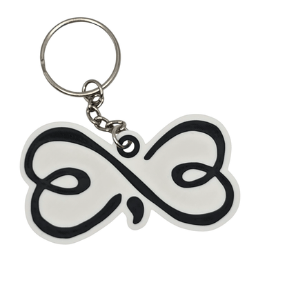 Infinity Heart Semicolon Keychain - Erratically Eccentric Creations