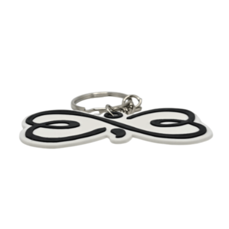 Infinity Heart Semicolon Keychain - Erratically Eccentric Creations