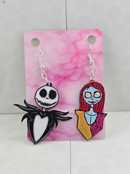 Jack and Sally Body Earrings - Erratically Eccentric Creations