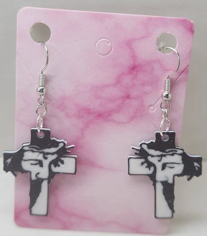 Jesus Cross Earrings - 3D Printed Earrings!