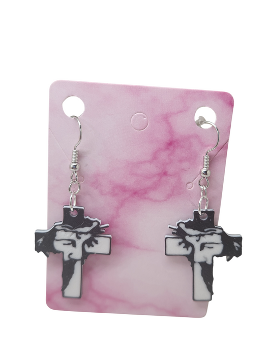 Jesus Cross Earrings - 3D Printed Earrings!