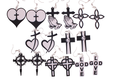 Jesus Cross Earrings 16 types!
