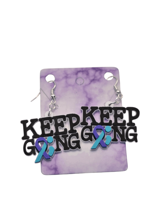 Keep Going Semicolon Earrings - Erratically Eccentric Creations