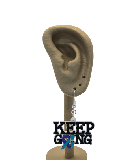 Keep Going Semicolon Earrings - Erratically Eccentric Creations