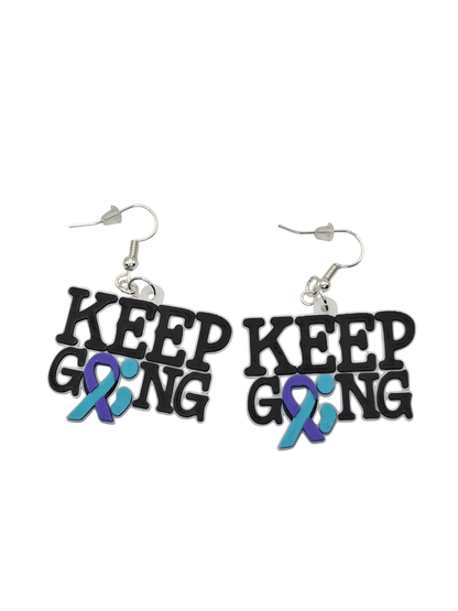 Keep Going Semicolon Earrings - Erratically Eccentric Creations