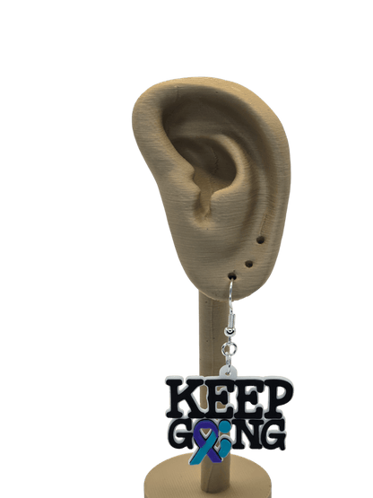Keep Going Semicolon Earrings - Erratically Eccentric Creations