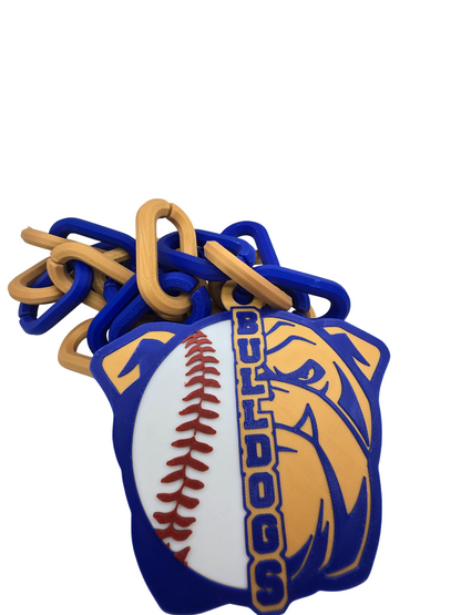 Bulldogs Baseball Chain Necklace