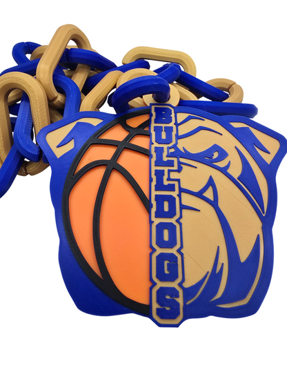 Bulldogs Basketball Chain Necklace