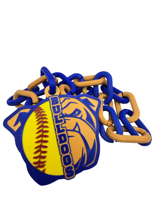 Bulldogs Softball Chain Necklace