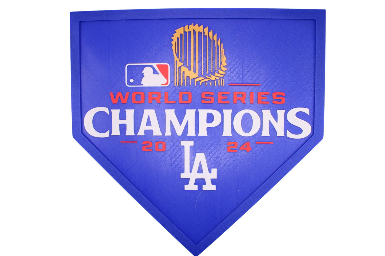 LA Dodgers World Series Plaques (4 Styles!) 3D Printed