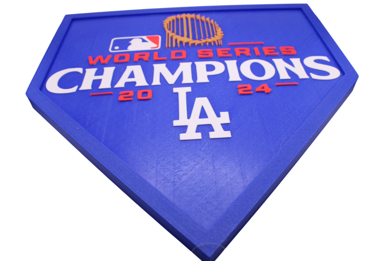 LA Dodgers World Series Plaques (4 Styles!) 3D Printed