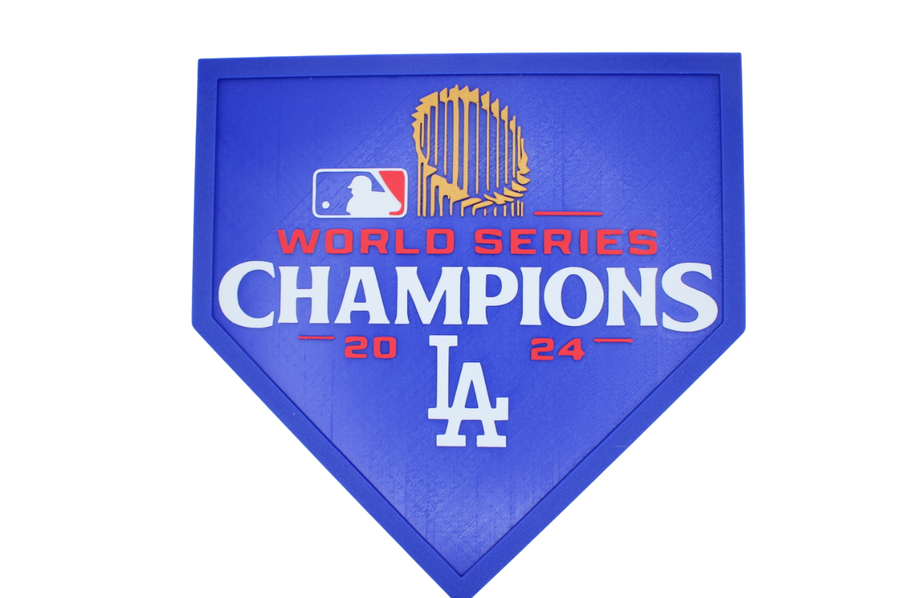 LA Dodgers World Series Plaques (4 Styles!) 3D Printed