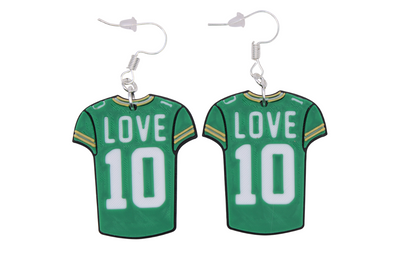 Parsons and Love Jersey Earrings (Green Bay Packers)