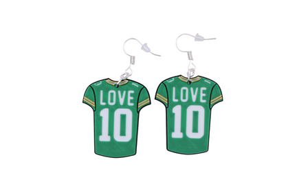 Parsons and Love Jersey Earrings (Green Bay Packers)