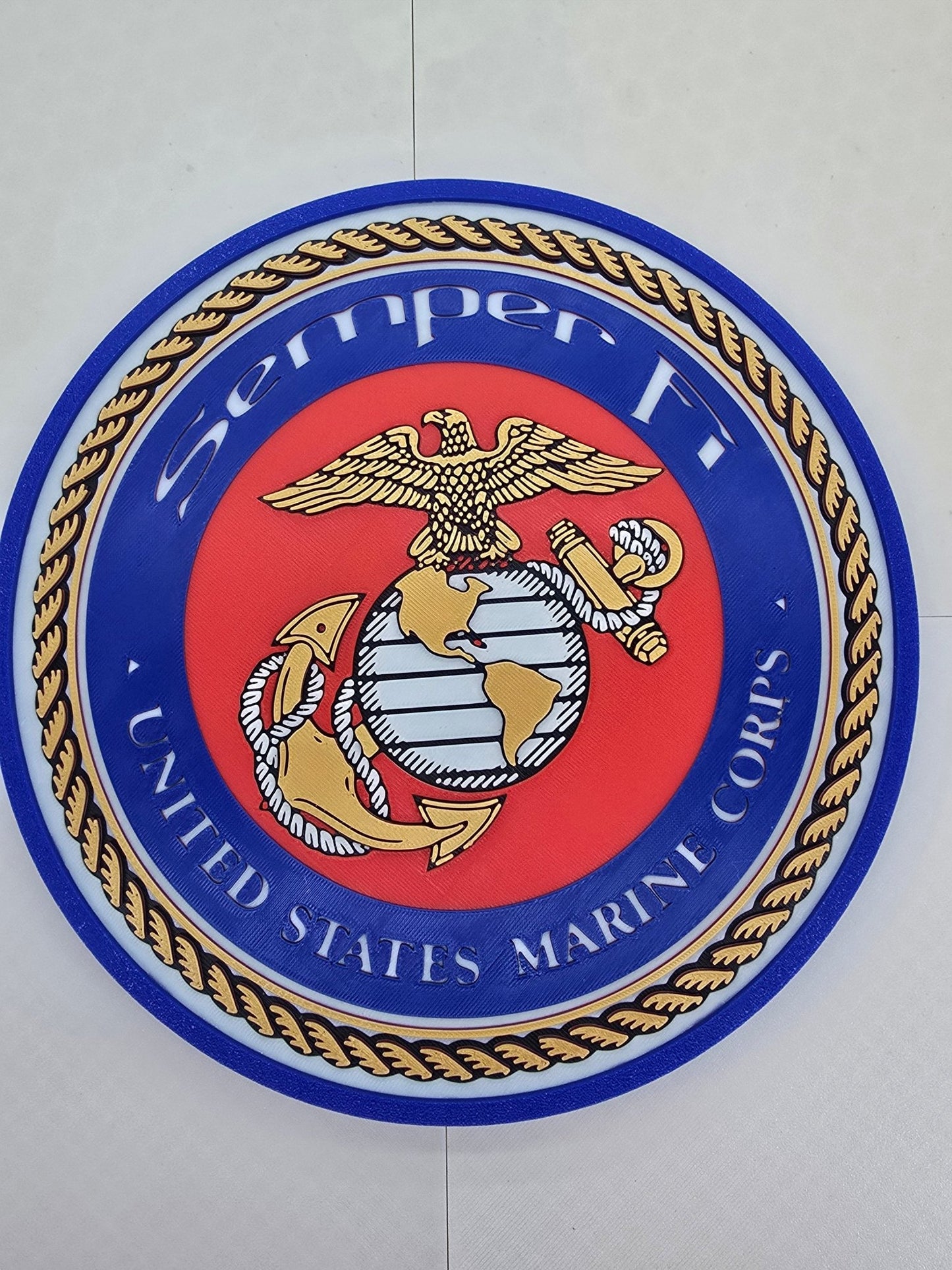 Marine Semper Fi Plaque 3D Printed - Erratically Eccentric Creations