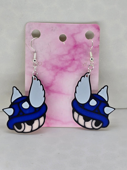 Gamer Mario Shell Flying Earrings