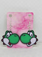 Gamer Yoshi Head Earrings