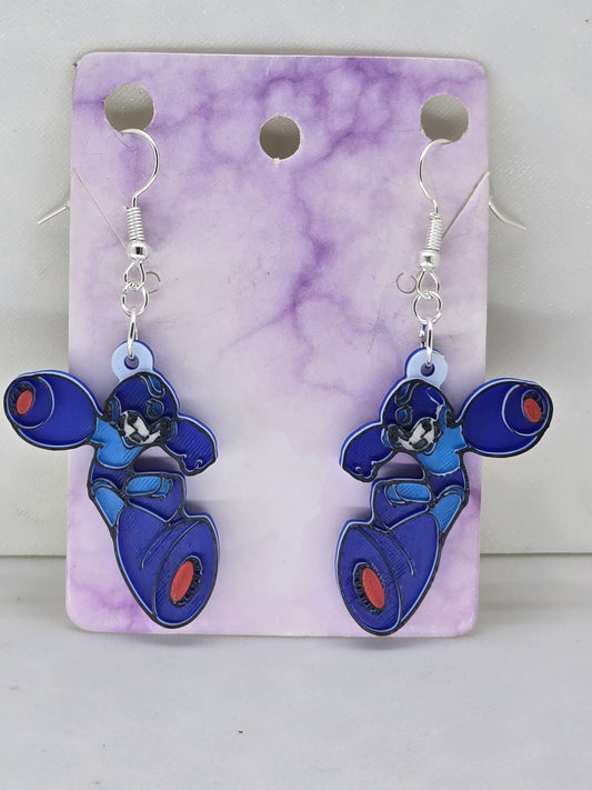 Gamer Mega Man Earrings