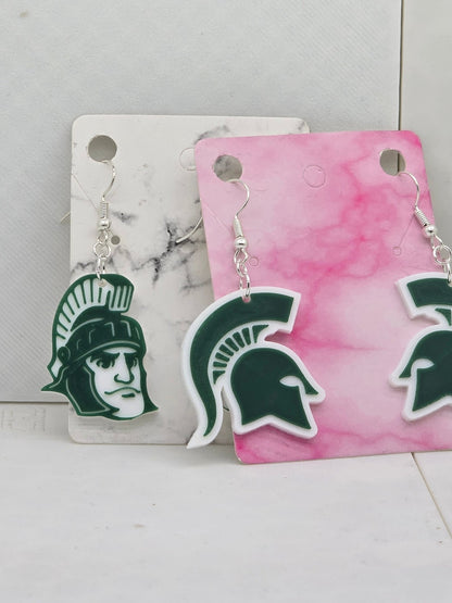 Michigan State Earrings - Erratically Eccentric Creations