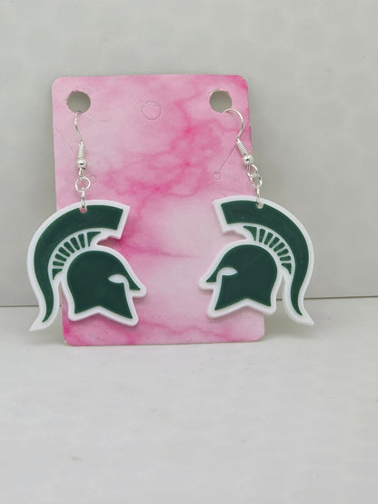 Michigan State Earrings - Erratically Eccentric Creations