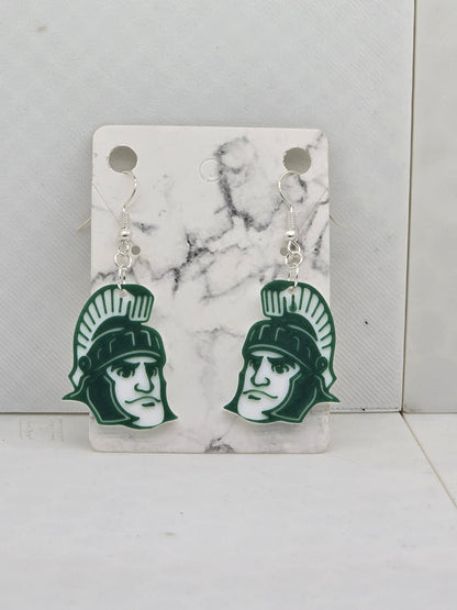 Michigan State Earrings - Erratically Eccentric Creations