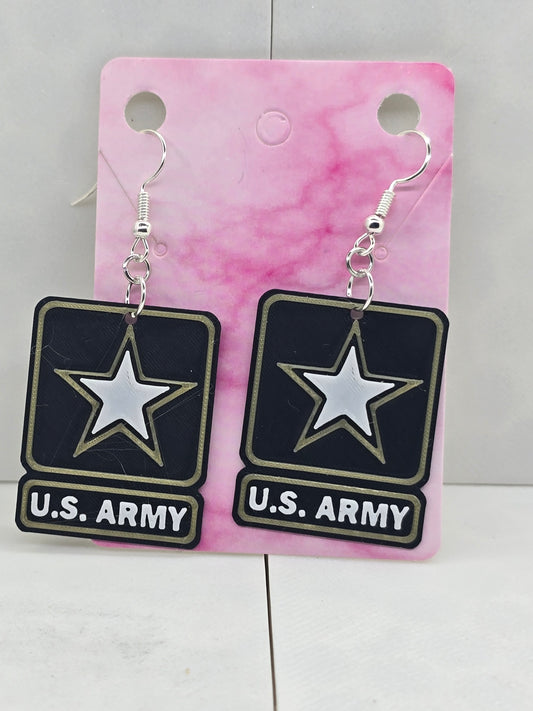 Army Earrings - 3D Printed Earrings!