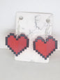 Minecraft half Heart Earrings
