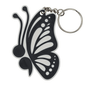 Monarch Side View Semicolon Keychain - Erratically Eccentric Creations