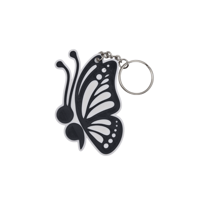 Monarch Side View Semicolon Keychain - Erratically Eccentric Creations