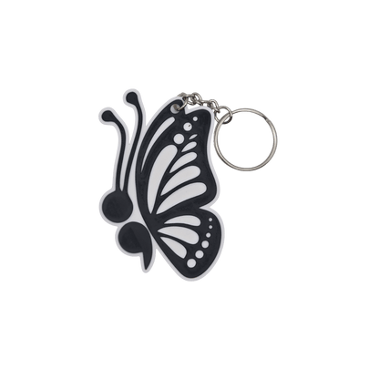 Monarch Side View Semicolon Keychain - Erratically Eccentric Creations