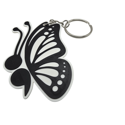 Monarch Side View Semicolon Keychain - Erratically Eccentric Creations