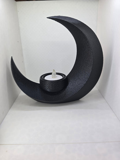 Moon Tea Light holder Fuzzy - Erratically Eccentric Creations