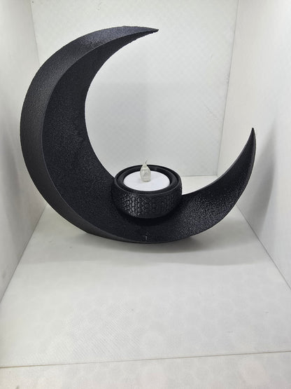 Moon Tea Light holder Fuzzy - Erratically Eccentric Creations