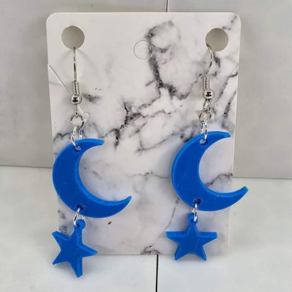 Moon And Star Earrings - 3D Printed Earrings!