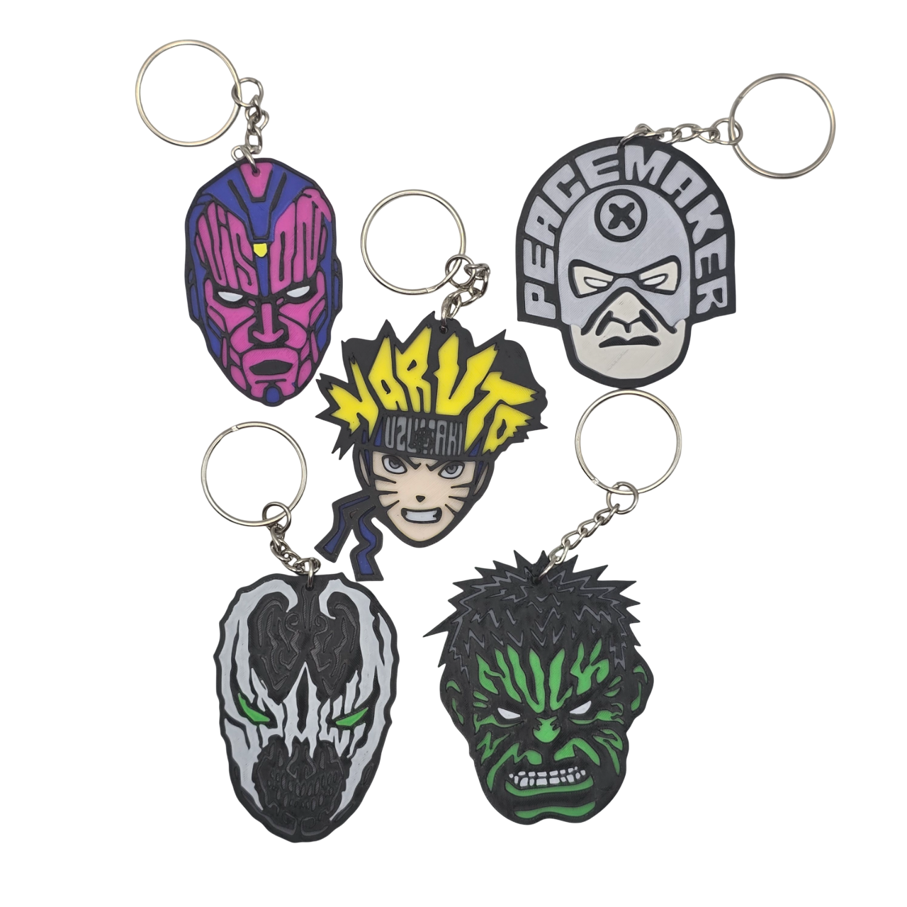 Superhero and Villain Keychain Collection
