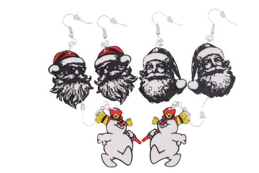 Santa and Snowman Earrings