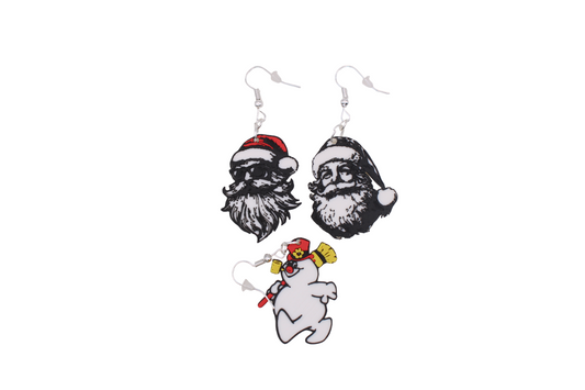 Santa and Snowman Earrings