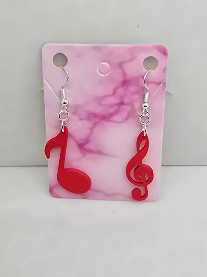 8th note & Treble Clef Earrings