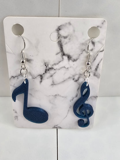 8th note & Treble Clef Earrings