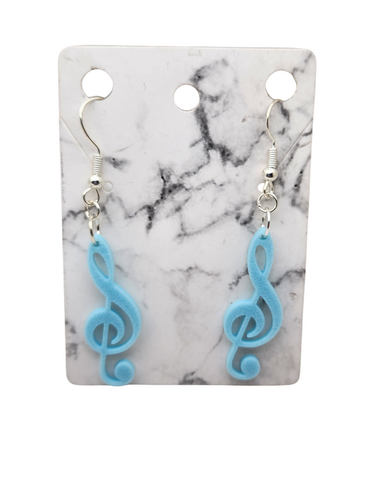 Treble Clef Earrings - 3D Printed Earrings