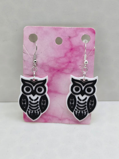 Tribal Owl Earrings