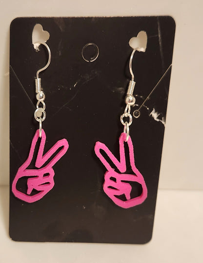 Peace Finger Earrings - 3D Printed Earrings!