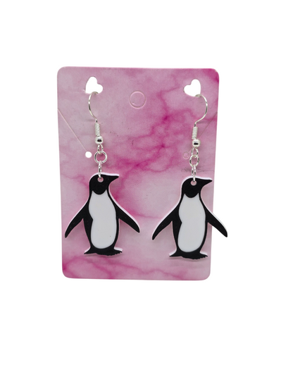 Adult Penguin Earrings - 3D Printed Earrings!