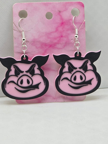 Pig Earrings - Erratically Eccentric Creations
