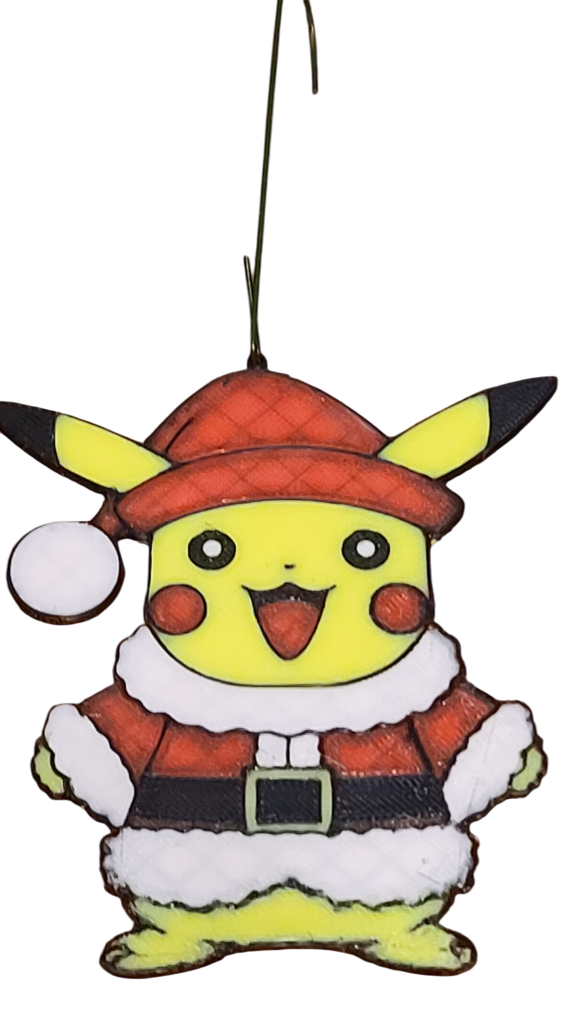 Pikachu Santa Ornament