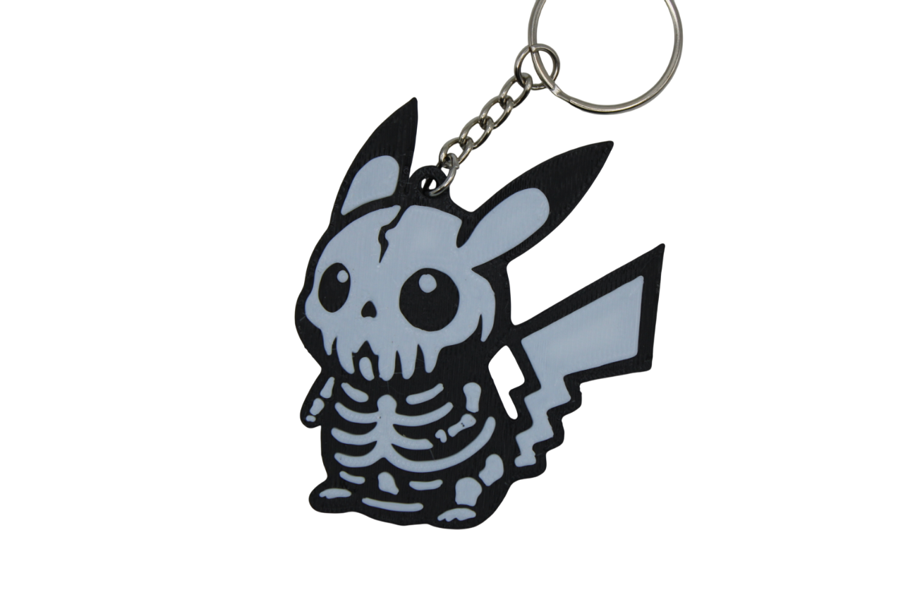 Pikachu Standing Skelli Keychain