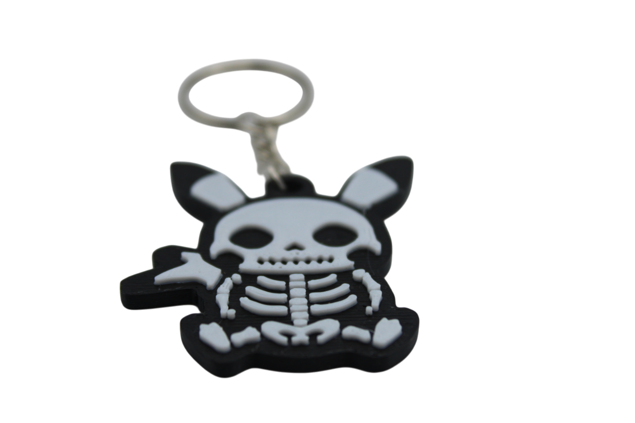 Pikachu Sitting Skelli Keychain