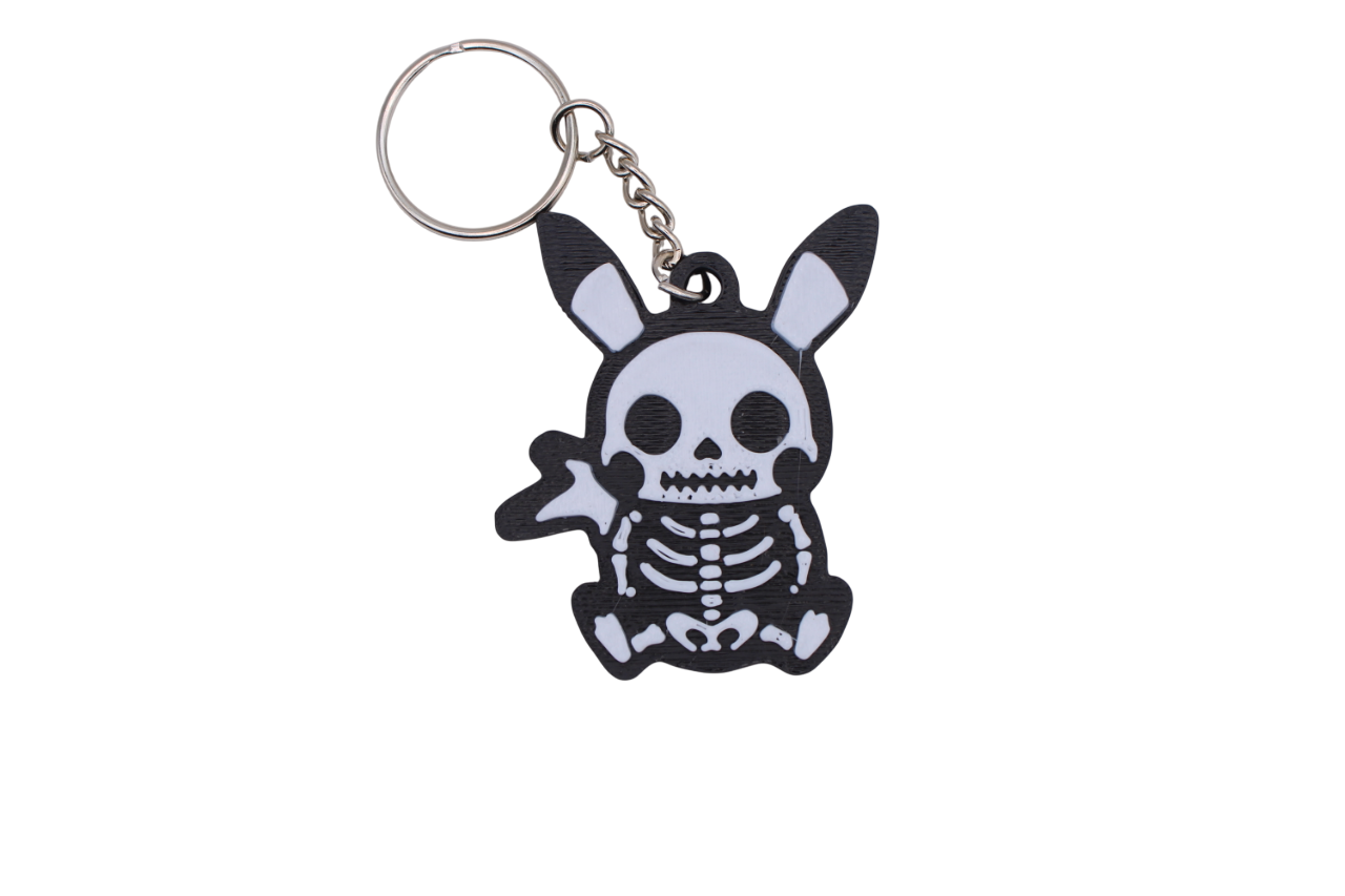 Pikachu Sitting Skelli Keychain