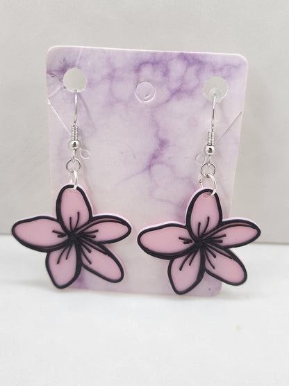 Plumeria Earrings - Erratically Eccentric Creations
