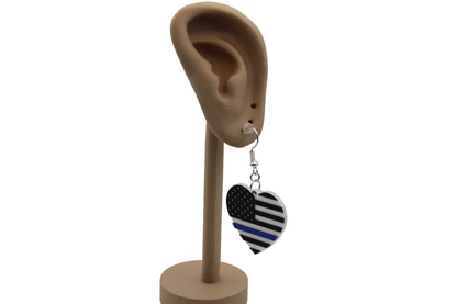 Nurse/Healthcare/First Responder, Police Heart Earrings - 3D Printed Earrings!